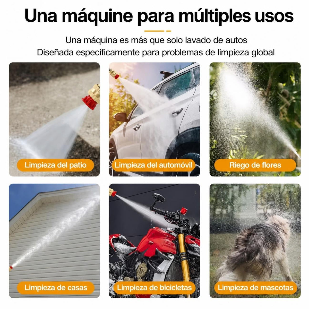 Hidrolimpiadora Portátil a Batería – Pistola de Alta Presión sin Cables