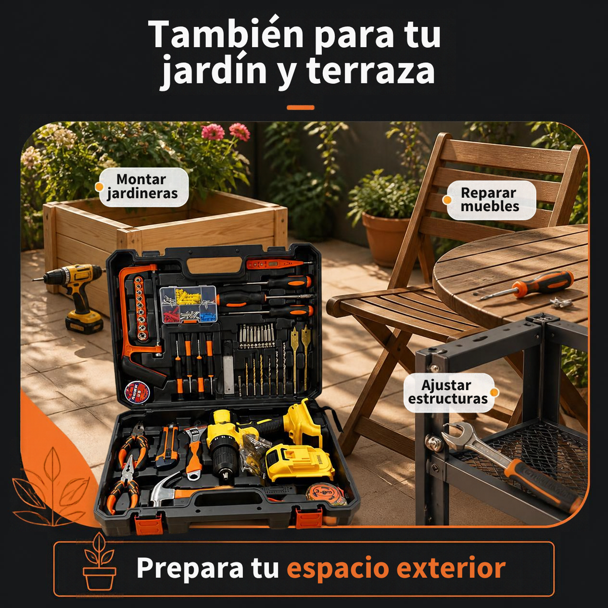 Taladro Atornillador a Batería 36V con 2 Baterías – Kit Completo