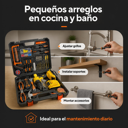 Taladro Atornillador a Batería 36V con 2 Baterías – Kit Completo