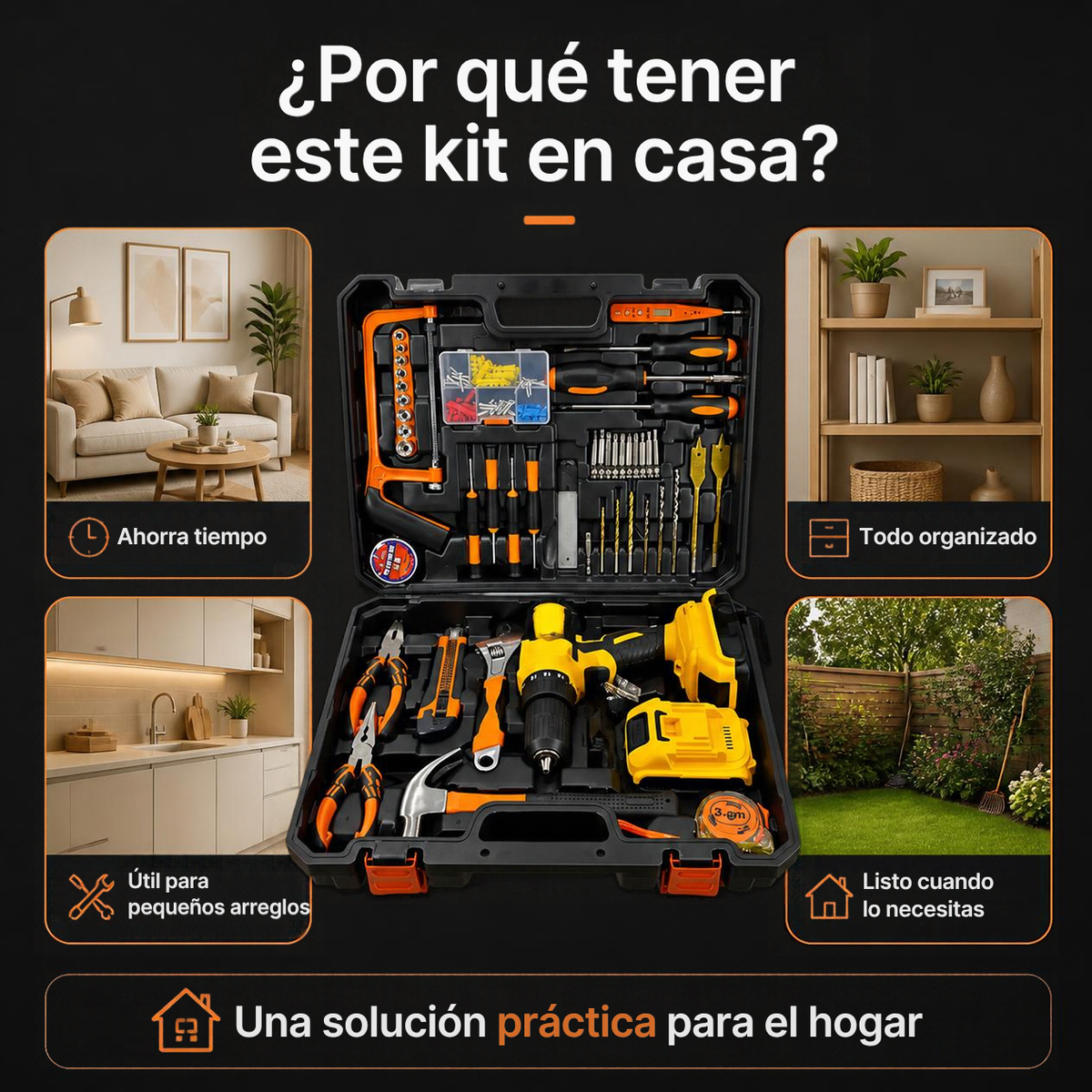 Taladro Atornillador a Batería 36V con 2 Baterías – Kit Completo