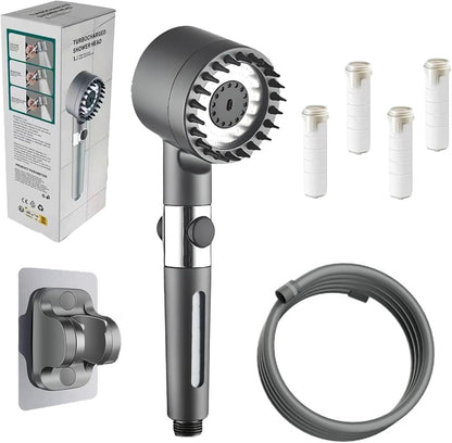 Alcachofa de Ducha Turbo con Filtro – Alta Presión