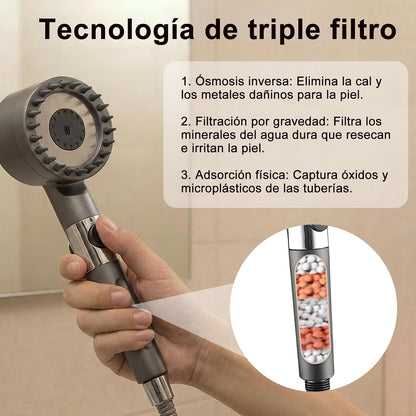 Alcachofa de Ducha Turbo con Filtro – Alta Presión