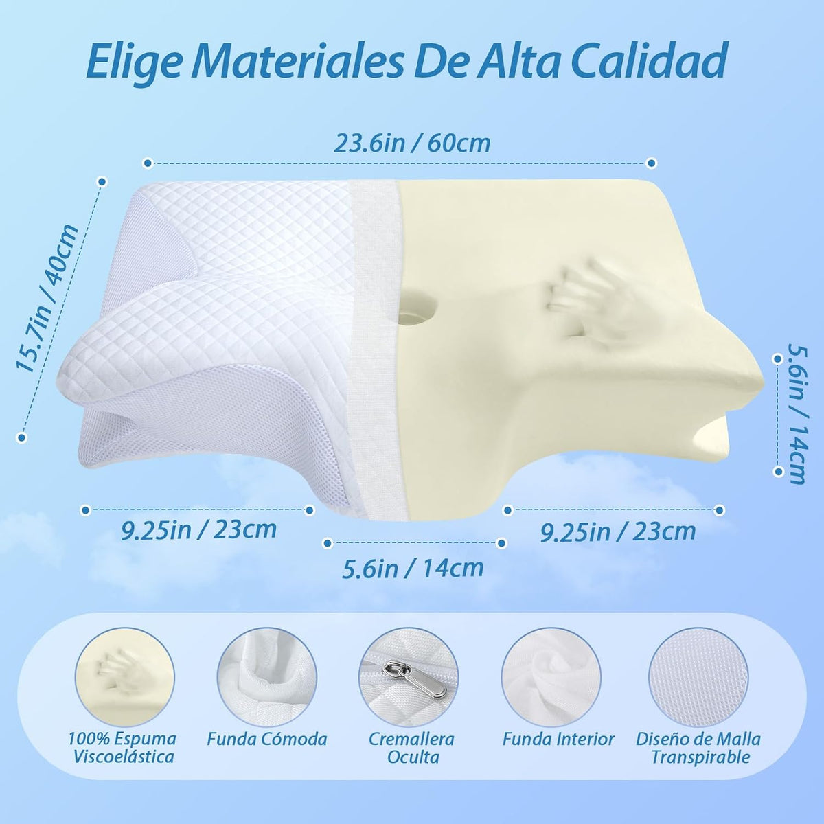 Almohada Cervical Ortopédica Viscoelástica