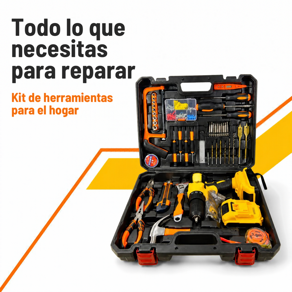 Taladro Atornillador a Batería 36V con 2 Baterías – Kit Completo