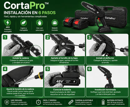 Mini Motosierra Eléctrica 24V Inalámbrica