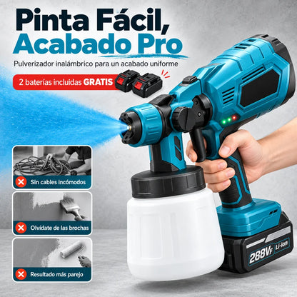 Pistola de Pintura Eléctrica con 2 Baterías