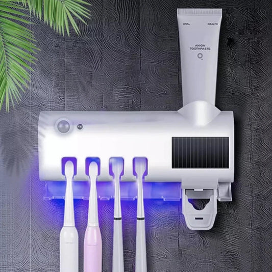 Esterilizador UV de Cepillos 3 en 1 con Dispensador de Pasta