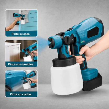 Pistola de Pintura Eléctrica con 2 Baterías
